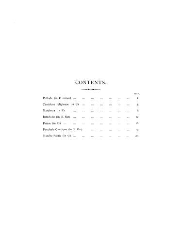 Seven Pieces for the Organ (Kalmus Edition),Used