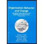 Organization Behavior and Change: Managing Human Resources for Organizational Effectiveness,Used
