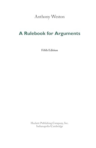 A Rulebook For Arguments,Used