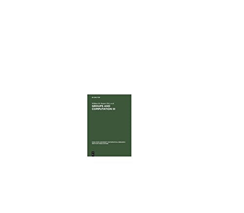 Groups and Computation: Workshop on Groups and Computation October 710, 1991 (Dimacs Series in Discrete Mathematics and Theoret,Used