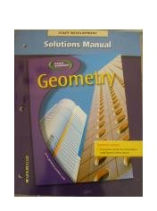 Geometry 2004 Solutions Manual,New
