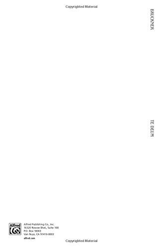 Te Deum: SATB divisi with SATB Soli (Orch.) (German text in Preface) (Latin, German Language Edition) (Kalmus Edition) (Latin Ed,Used
