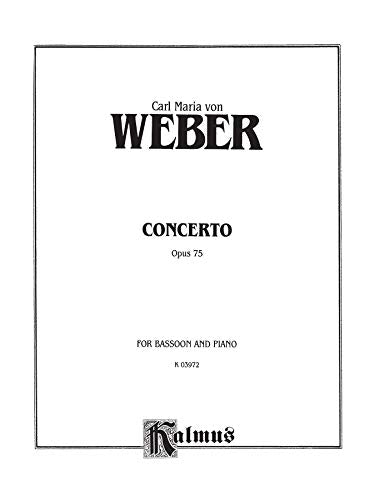Bassoon Concerto, Op. 75 (Orch.): Part(s) (Kalmus Edition),Used