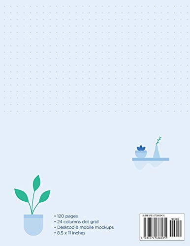 Responsive UX/UI design wireframe sketchbook: Prototype your apps or web projects quickly with this mockups notebook ! Mobile ,Used