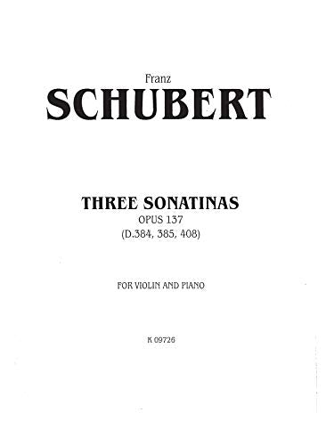 Three Sonatas, Op. 137 (Kalmus Edition),Used