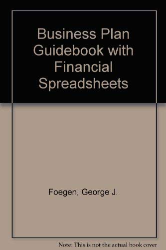 Business Plan Guidebook With Financial Spreadsheets/Book and Disk,Used
