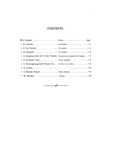 Ten Little Pieces (Petits Morceaux), Op. 122A (Kalmus Edition),Used