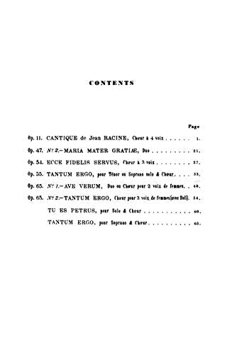 Religious Music, Cantique de Jean Racine; Other short choral works for Treble or Mixed Voices: 2 or 5Part with SATB Soli (Fren,Used