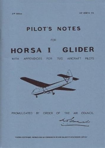 Pilot'S Notes For Horsa I Glider,New