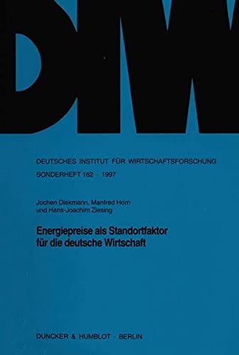 Energiepreise ALS Standortfaktor Fur Die Deutsche Wirtschaft (Schriften Zum Steuerrecht,) (German Edition),Used