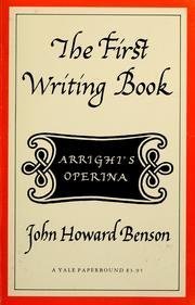First Writing Book An English Translation And Facsimile,Used