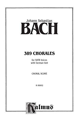 389 Chorales For Satb Voices With German Text (German Edition),New