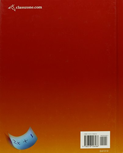 McDougal Littell High School Math: Student Edition Volume 2 Algebra 1 2001,Used