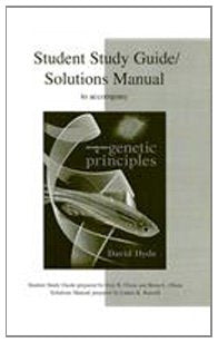 Ssg/Sm To Accompany Introduction To Genetic Principles,New