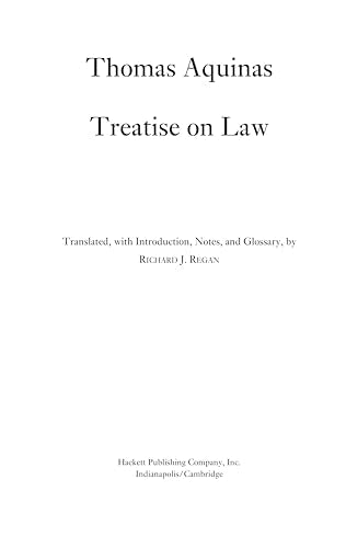 Treatise On Law (Hackett Classics),Used