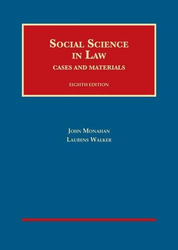 Social Science in Law (University Casebook Series),Used