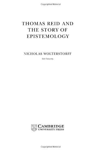 Thomas Reid and the Story of Epistemology (Modern European Philosophy),Used
