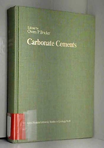 Carbonate Cements (Johns Hopkins University studies in geology),Used