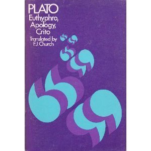 Plato Euthyphro, Apology, Crito (Bobbsmerrill),Used
