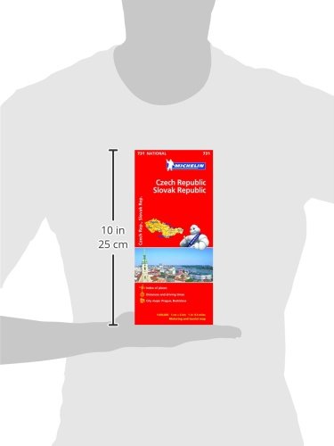 Czech Republic/Slovak Republic Michelin National Map 731 (Michelin National Maps),Used