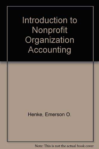 Introduction to nonprofit organization accounting,Used