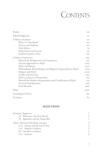Anthology of Classical Myth: Primary Sources in Translation,New