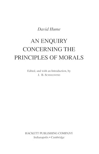 An Enquiry Concerning the Principles of Morals (Hackett Classics),Used