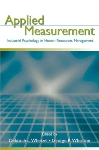 Applied Measurement: Industrial Psychology In Human Resources Management,Used