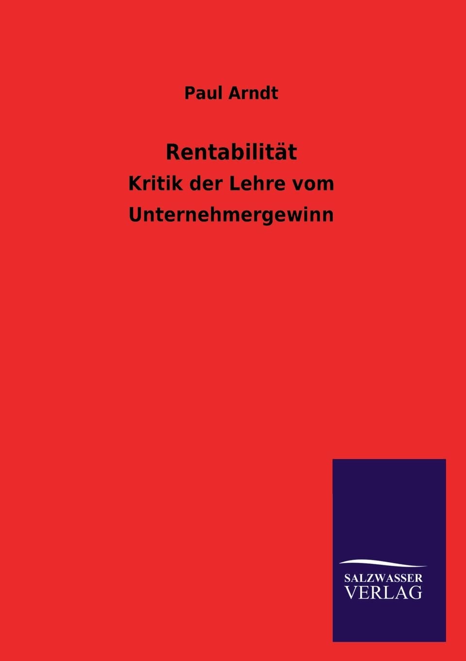 Rentabilitt (German Edition),Used