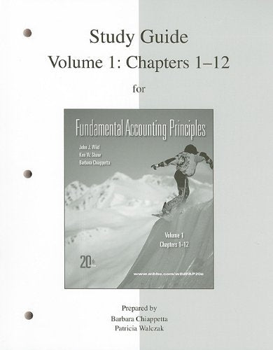 Study Guide Vol 1 for FAP Volume 1 (CH 112),Used