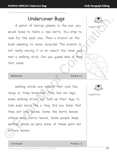 Daily Paragraph Editing, Grade 3 Teacher Edition,Used