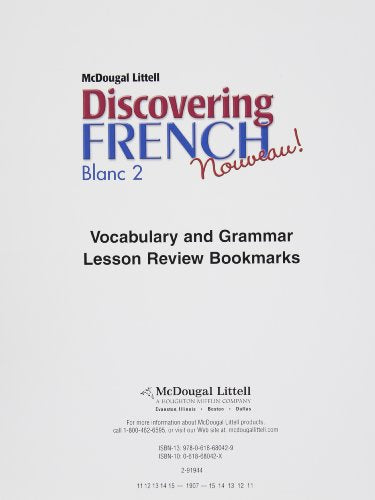 Discovering French, Nouveau!: Activites Pour Tous with Lesson Review Bookmarks Level 2,New