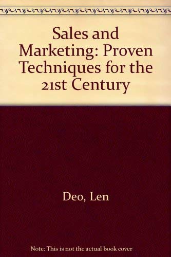Sales And Marketing: Proven Techniques For The 21St Century,Used