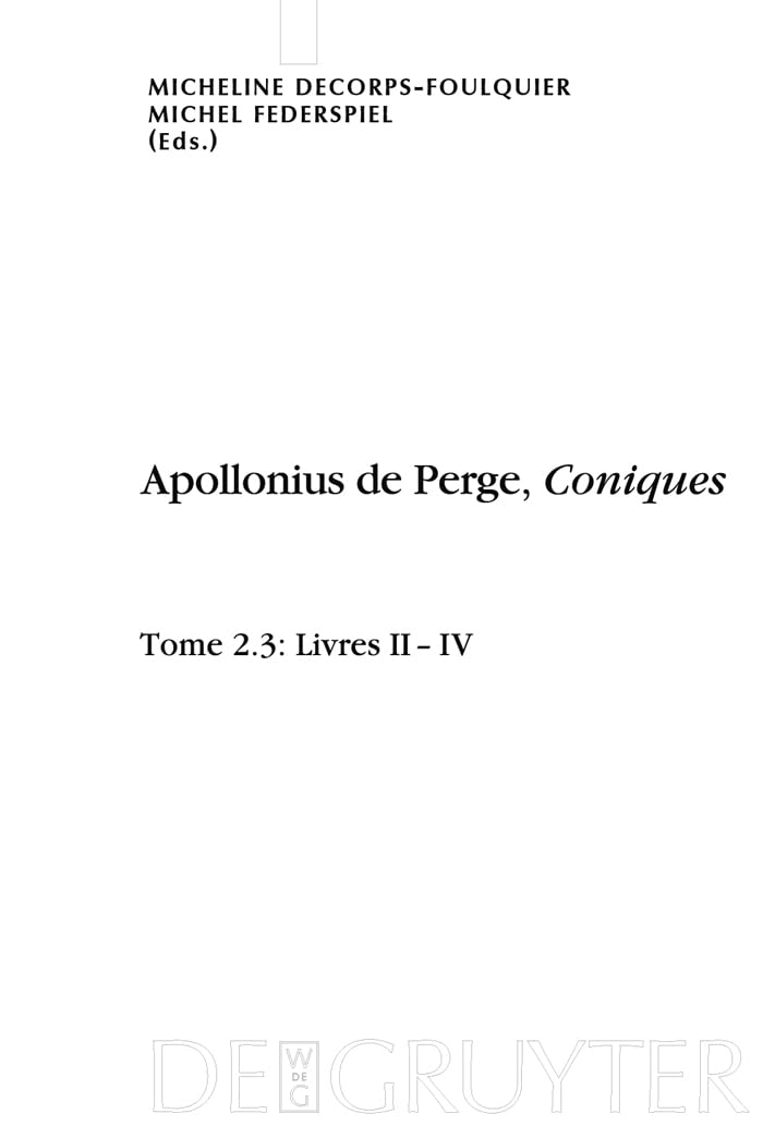 Livres IIIV. dition et traduction du texte grec (Scientia GraecoArabica, 1/2.3) (French Edition),Used