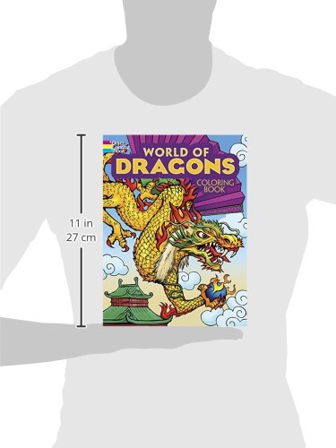 World of Dragons Coloring Book (Dover Fantasy Coloring Books),Used
