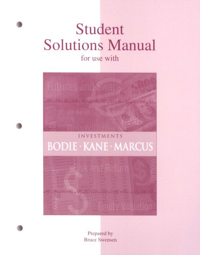 Student Solutions Manual To Accompany Investments,Used