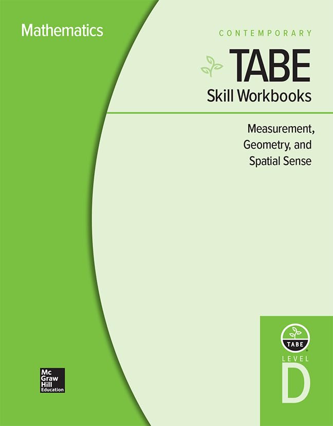 TABE Skill Workbooks Level D: Measurement, Geometry, and Spatial Sense 10 Pack (Achieving TABE Success for TABE 9 & 10),Used