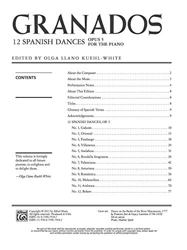 Twelve Spanish Dances, Op. 5 (Alfred Masterwork Edition),Used