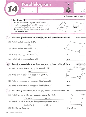 Kumon GeometryGrades 68 (Kumon Middle School Math Workbooks) (Kumon Math Workbooks),Used