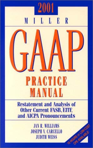 2001 Miller GAAP Implementation Manual,Used