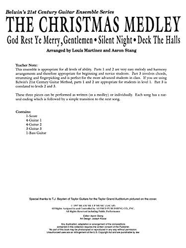 Belwin's 21st Century Guitar Ensemble Christmas Medley: Score & Parts (Belwin's 21st Century Guitar Course),Used