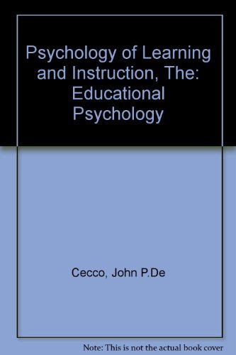 The Psychology Of Learning And Instruction: Educational Psychology,Used