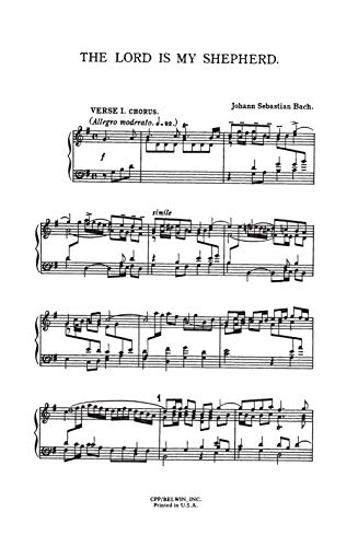 Cantata No. 112 The Lord Is My Shepherd (Der Herr ist mein getreuer Hirt): SATB with SATB Soli (Kalmus Edition),Used