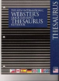 The New International Webster's Quick Reference Thesaurus Notebook,Used