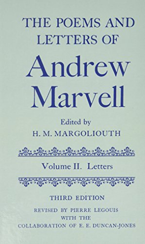 The Poems and Letters of Andrew Marvell (c OET t Oxford English Texts),Used