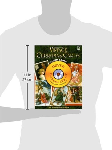 Vintage Christmas Cards CDROM and Book (Dover Electronic Clip Art),New