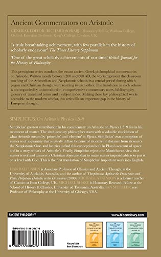 Simplicius: On Aristotle Physics 1.59 (Ancient Commentators on Aristotle),Used