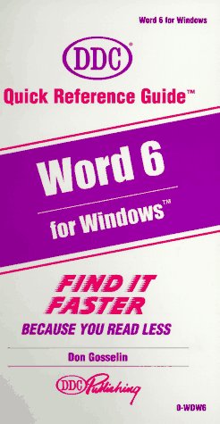 Word 6 for Windows (Quick Reference Guide),Used