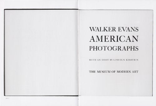 Walker Evans: American Photographs: Books on Books No. 2,Used
