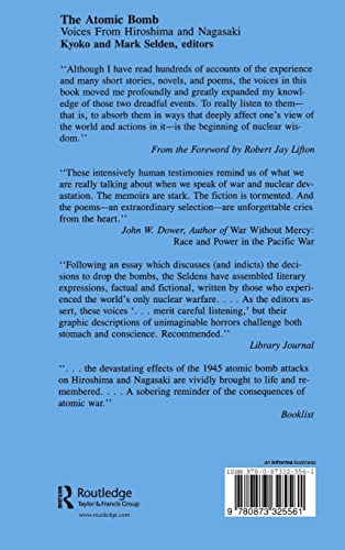 The Atomic Bomb: Voices from Hiroshima and Nagasaki: Voices from Hiroshima and Nagasaki (Japan in the Modern World),Used